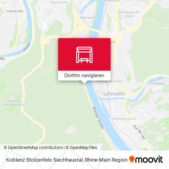 Koblenz Stolzenfels Siechhaustal Karte