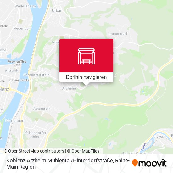 Koblenz Arzheim Mühlental / Hinterdorfstraße Karte