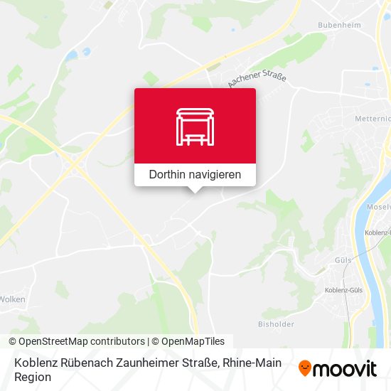 Koblenz Rübenach Zaunheimer Straße Karte