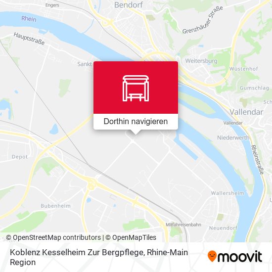 Koblenz Kesselheim Zur Bergpflege Karte