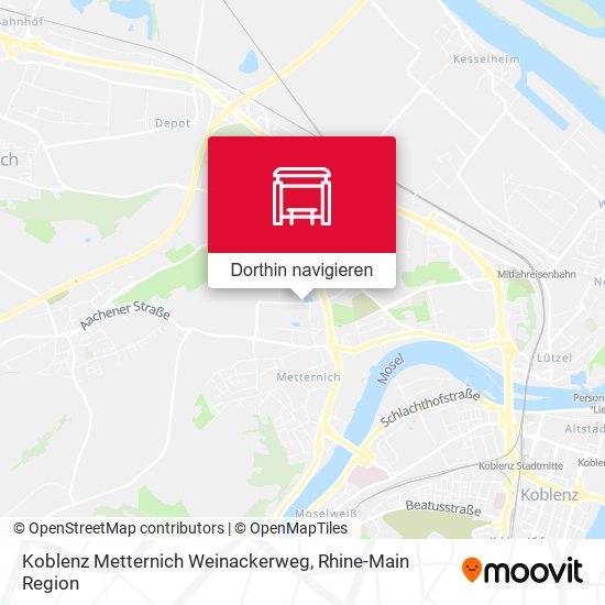 Koblenz Metternich Weinackerweg Karte