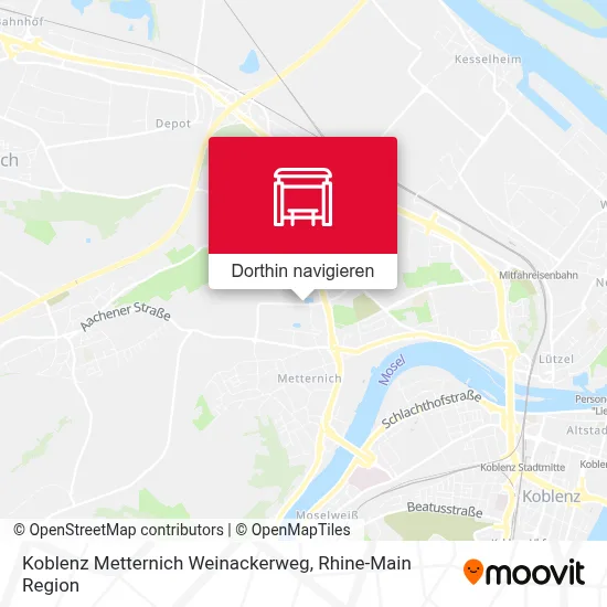 Koblenz Metternich Weinackerweg Karte