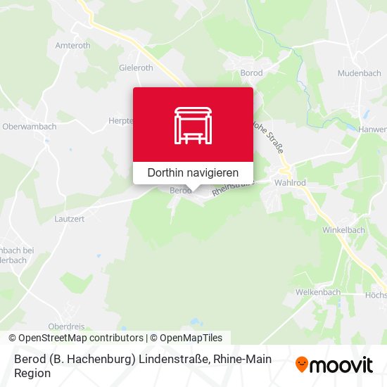 Berod (B. Hachenburg) Lindenstraße Karte