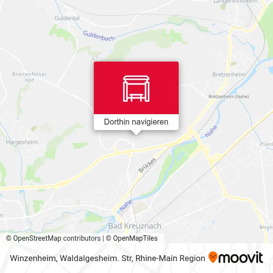 Winzenheim, Waldalgesheim. Str Karte