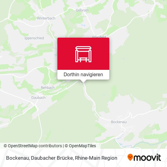 Bockenau, Daubacher Brücke Karte