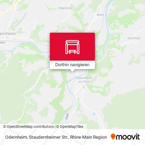 Odernheim, Staudernheimer Str. Karte