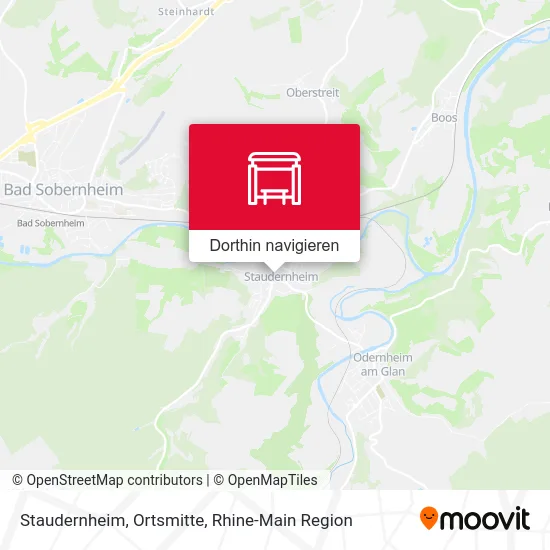 Staudernheim, Ortsmitte Karte