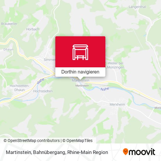 Martinstein, Bahnübergang Karte