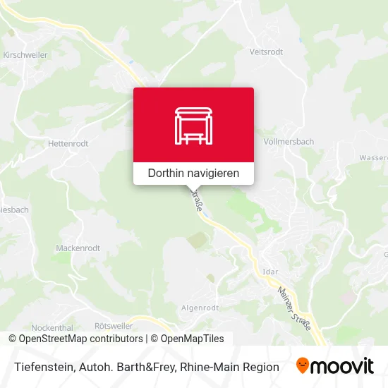 Tiefenstein, Autoh. Barth&Frey Karte