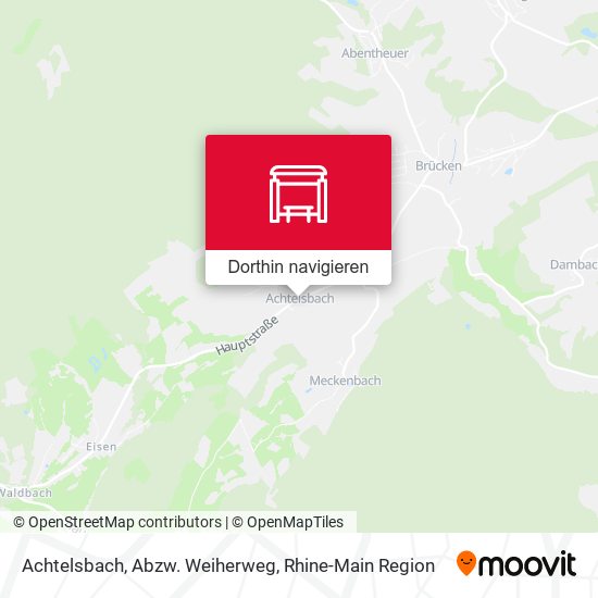 Achtelsbach, Abzw. Weiherweg Karte