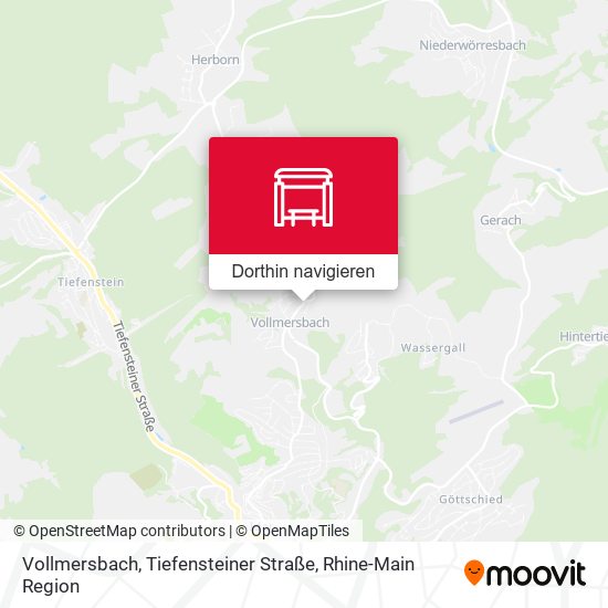 Vollmersbach, Tiefensteiner Straße Karte