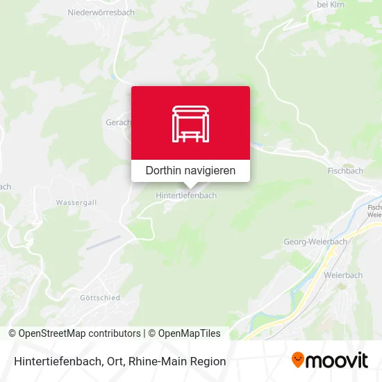 Hintertiefenbach, Ort Karte