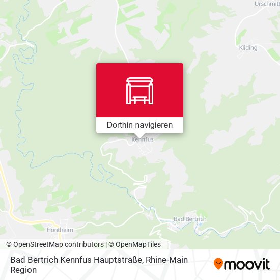 Bad Bertrich Kennfus Hauptstraße Karte