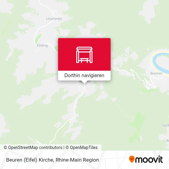 Beuren (Eifel) Kirche Karte