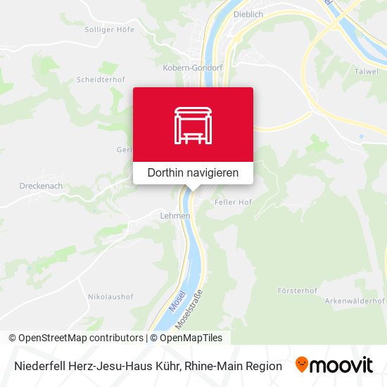 Niederfell Herz-Jesu-Haus Kühr Karte