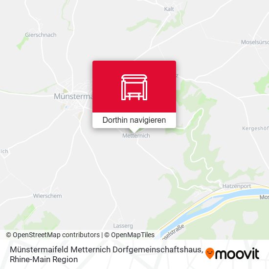 Münstermaifeld Metternich Dorfgemeinschaftshaus Karte
