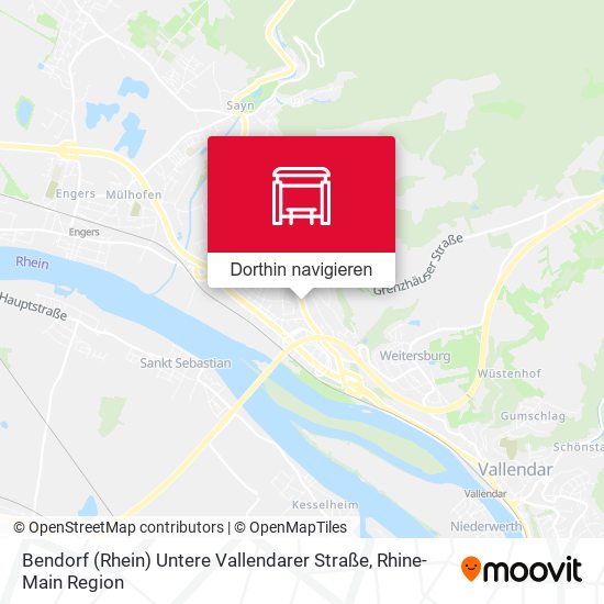 Bendorf (Rhein) Untere Vallendarer Straße Karte