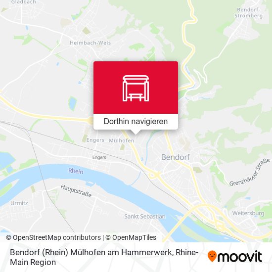 Bendorf (Rhein) Mülhofen am Hammerwerk Karte