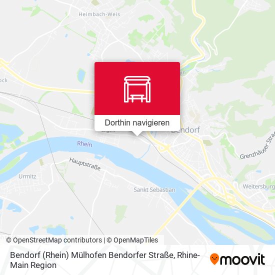 Bendorf (Rhein) Mülhofen Bendorfer Straße Karte
