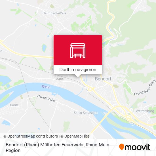 Bendorf (Rhein) Mülhofen Feuerwehr Karte