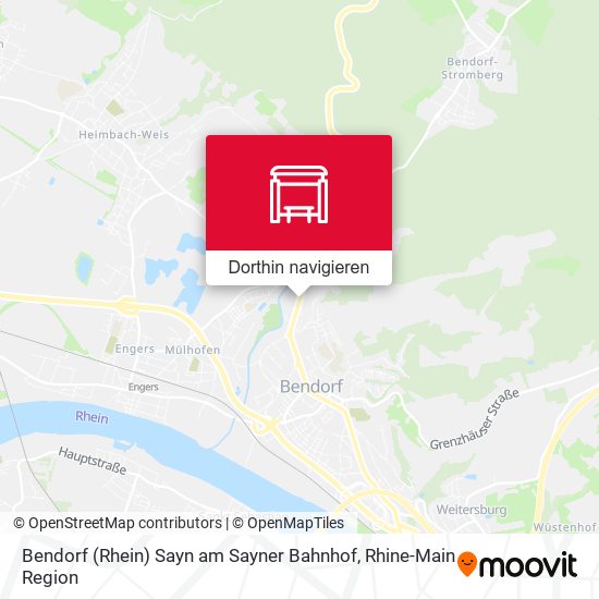 Bendorf (Rhein) Sayn am Sayner Bahnhof Karte