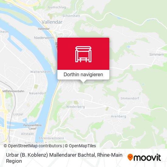 Urbar (B. Koblenz) Mallendarer Bachtal Karte