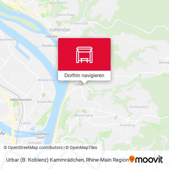 Urbar (B. Koblenz) Kammrädchen Karte