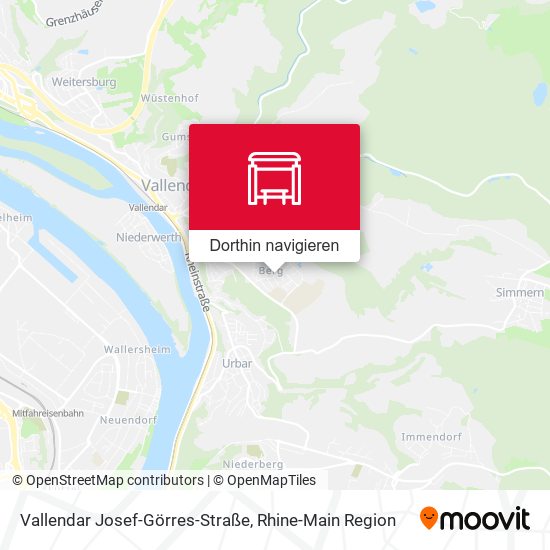 Vallendar Josef-Görres-Straße Karte