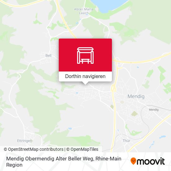 Mendig Obermendig Alter Beller Weg Karte