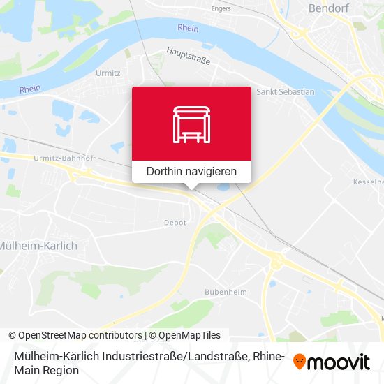 Mülheim-Kärlich Industriestraße / Landstraße Karte