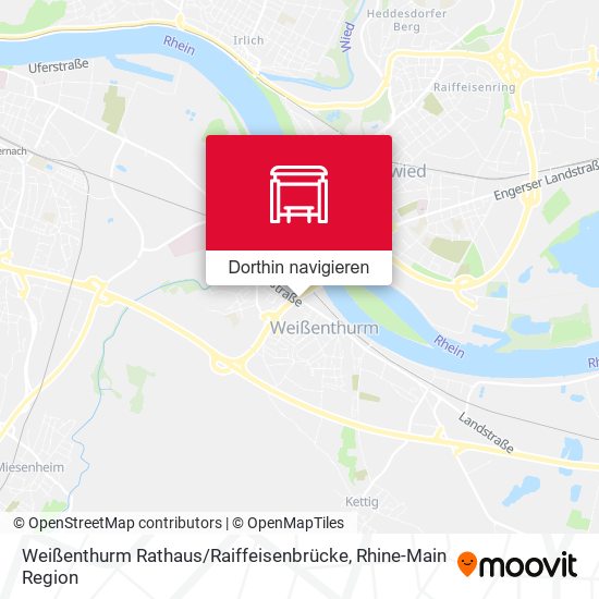 Weißenthurm Rathaus / Raiffeisenbrücke Karte