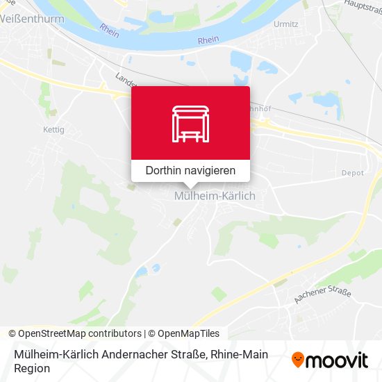 Mülheim-Kärlich Andernacher Straße Karte