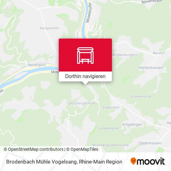 Brodenbach Mühle Vogelsang Karte