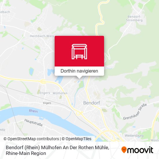 Bendorf (Rhein) Mülhofen An Der Rothen Mühle Karte