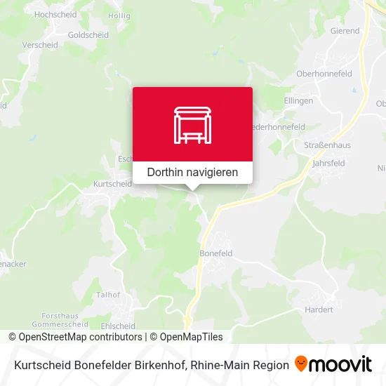 Kurtscheid Bonefelder Birkenhof Karte