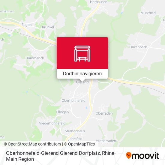 Oberhonnefeld-Gierend Gierend Dorfplatz Karte