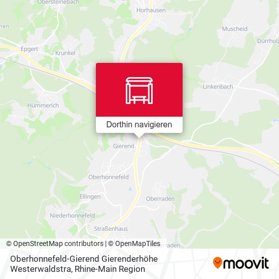 Oberhonnefeld-Gierend Gierenderhöhe Westerwaldstra Karte