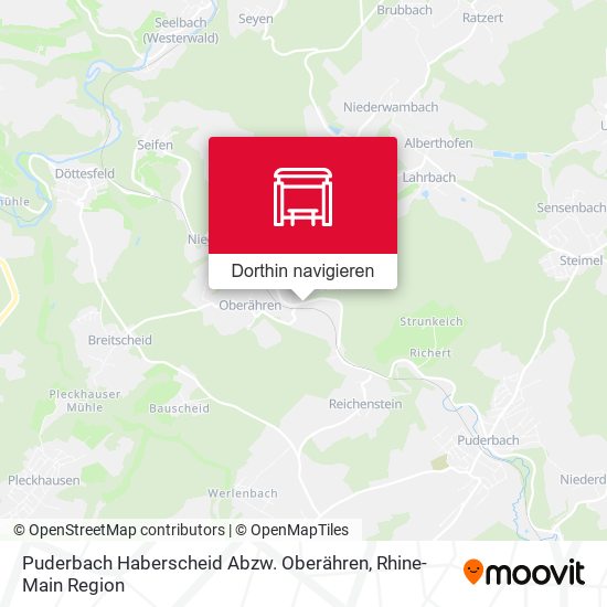 Puderbach Haberscheid Abzw. Oberähren Karte