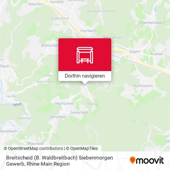 Breitscheid (B. Waldbreitbach) Siebenmorgen Gewerb Karte