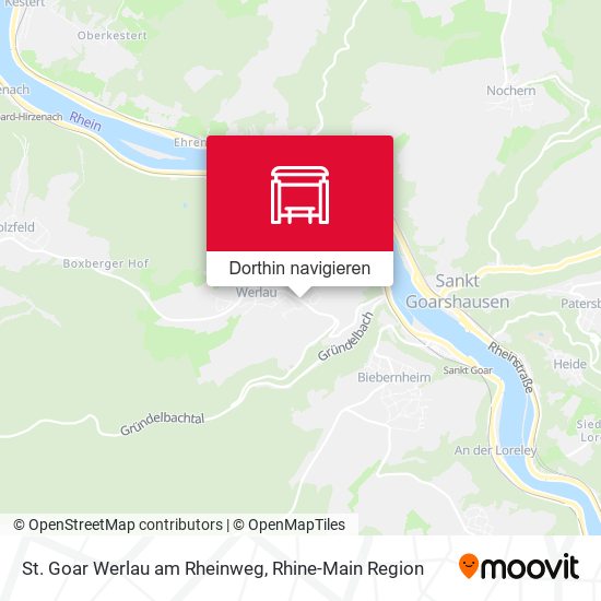St. Goar Werlau am Rheinweg Karte