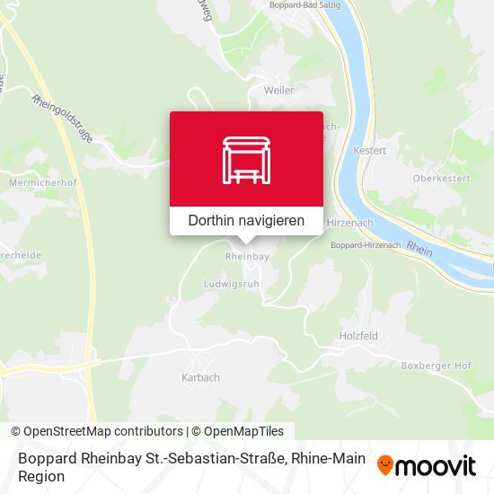 Boppard Rheinbay St.-Sebastian-Straße Karte