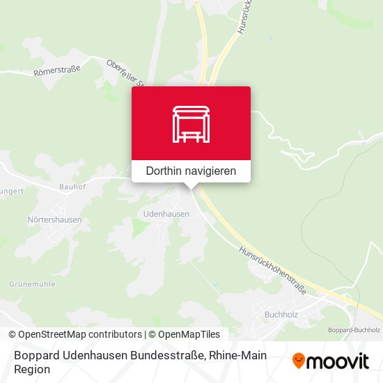 Boppard Udenhausen Bundesstraße Karte