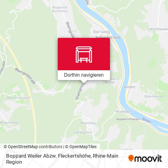 Boppard Weiler Abzw. Fleckertshöhe Karte