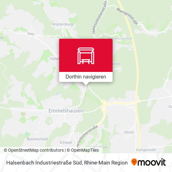 Halsenbach Industriestraße Süd Karte