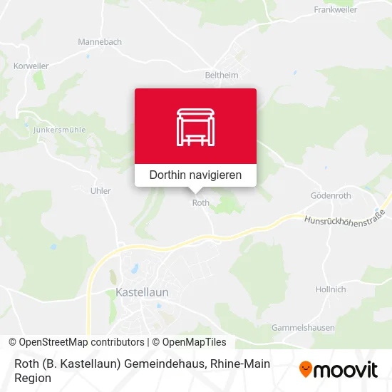 Roth (B. Kastellaun) Gemeindehaus Karte