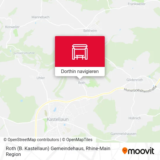 Roth (B. Kastellaun) Gemeindehaus Karte