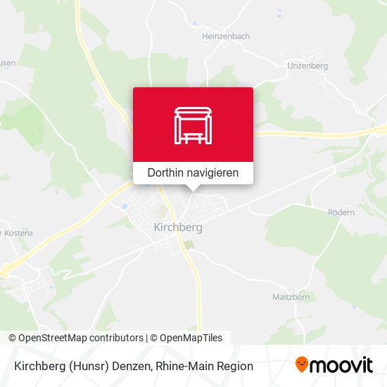 Kirchberg (Hunsr) Denzen Karte