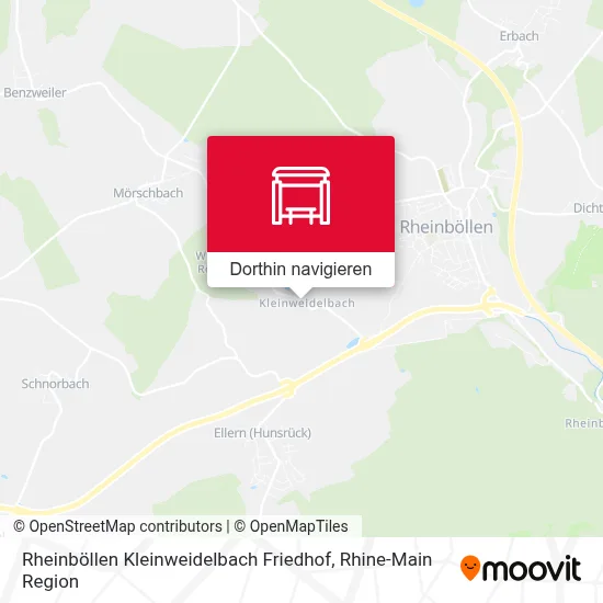 Rheinböllen Kleinweidelbach Friedhof Karte