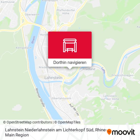 Lahnstein Niederlahnstein am Lichterkopf Süd Karte