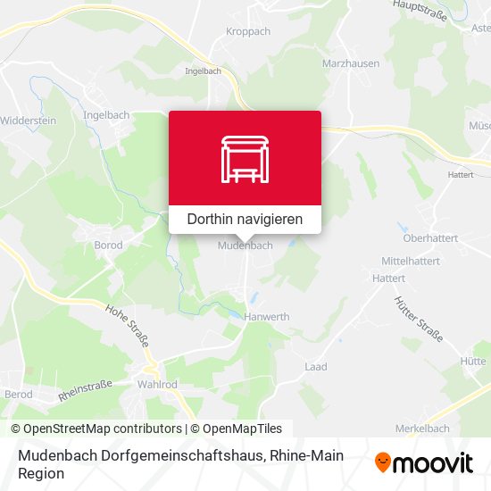 Mudenbach Dorfgemeinschaftshaus Karte